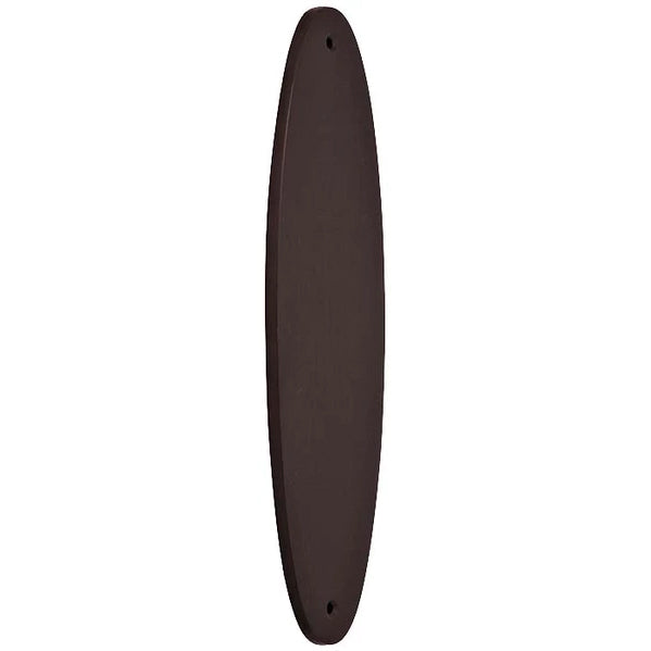 COPPER MOUNTAIN HARDWARE 11 Inch Solid Brass Traditional Oval Push Plate (Oil Rubbed Bronze Finish)