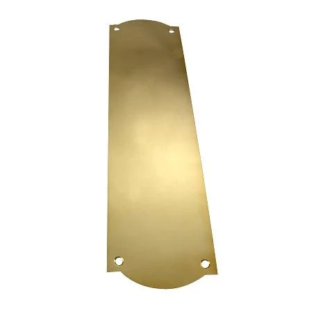 COPPER MOUNTAIN HARDWARE 12 Inch Solid Brass Oval Push Plate (Polished Brass Finish)