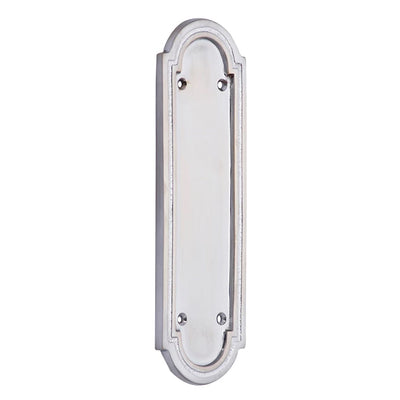 8 3/8 Inch Solid Brass Georgian Style Push Plate (Polished Chrome Finish)