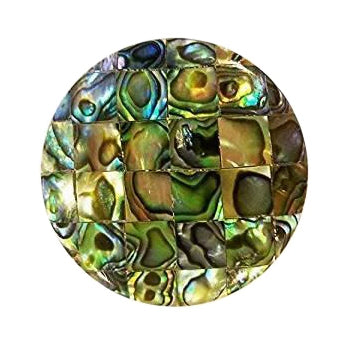 COPPER MOUNTAIN HARDWARE 1 5/8 Inch Diameter Authentic Abalone Shell Oversized Cabinet or Furniture Knob