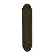 COPPER MOUNTAIN HARDWARE 8 3/8 Inch Solid Brass Rounded Georgian Pattern Push Plate (Oil Rubbed Bronze Finish)