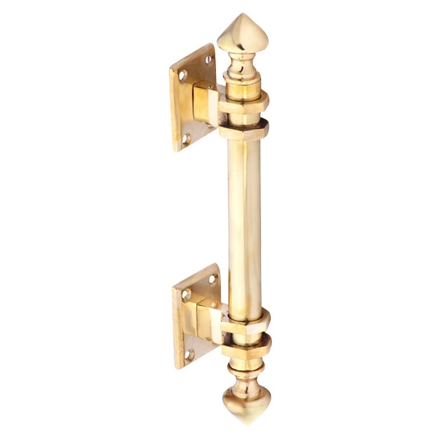 COPPER MOUNTAIN HARDWARE 8 Inch Solid Brass Colonial Style Pull (Polished Brass Finish)