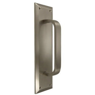 10 Inch Quaker Style Pull and Push Plate Set (Brushed Nickel Finish)