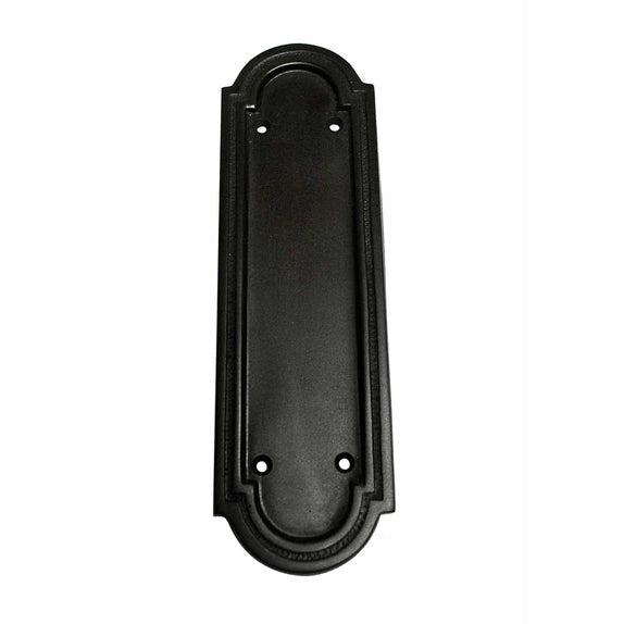 COPPER MOUNTAIN HARDWARE 8 3/8 Inch Solid Brass Arched Style Push And Pull Plate (Oil Rubbed Bronze Finish)