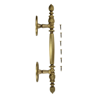 13 Inch Large Solid Brass Heavy Duty Door Pull (Antique Brass Finish)