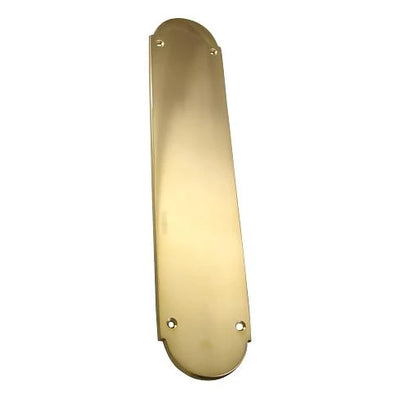 12 Inch Traditional Style Door Push Plate (Polished Brass Finish)