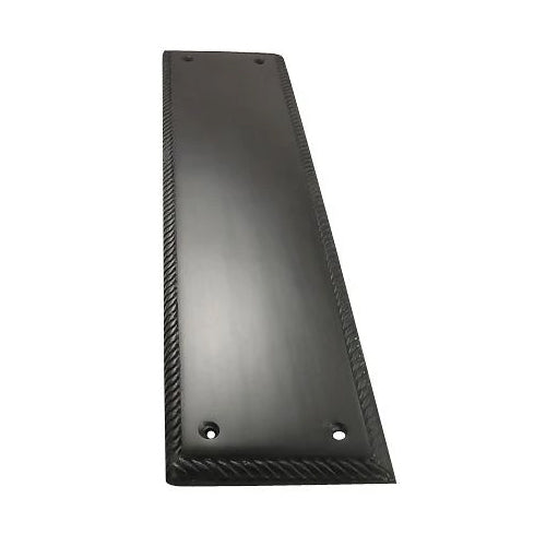 COPPER MOUNTAIN HARDWARE 11 1/2 Inch Georgian Roped Style Door Push Plate (Oil Rubbed Bronze Finish)