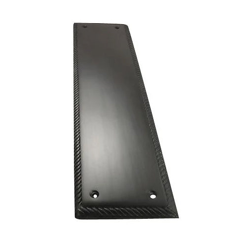 11 1/2 Inch Georgian Roped Style Door Push Plate (Oil Rubbed Bronze Finish)