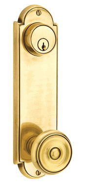 Solid Brass Delaware Keyed Style Passage Entryway Set (Polished Brass Finish)
