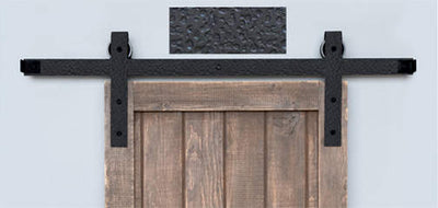 Barn Door Track System in Rough Iron (Matte Black Finish)