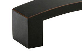 3 3/8 Inch Overall (3 Inch c-c) Bauhaus Pull (Oil Rubbed Bronze Finish)