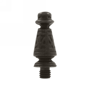1 7/16 Inch Solid Brass Ornate Hinge Finial (Oil Rubbed Bronze Finish)