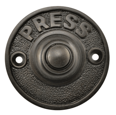 Classic American PRESS Doorbell Push Button (Oil Rubbed Bronze Finish)