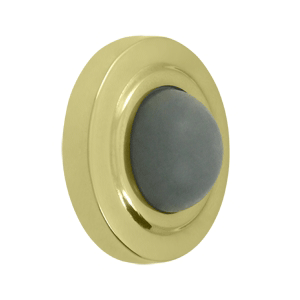 DELTANA Convex Wall Door Hold / Door Stop (Polished Brass Finish)