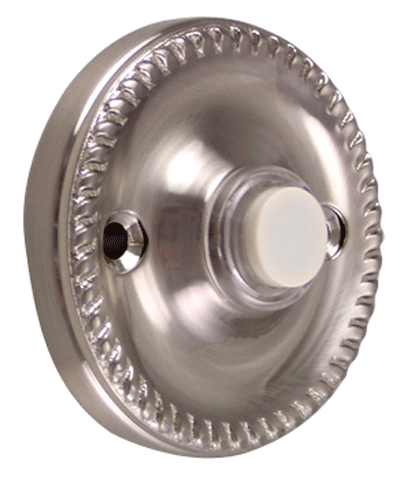 Solid Brass Georgian Roped Doorbell (Brushed Nickel Finish)