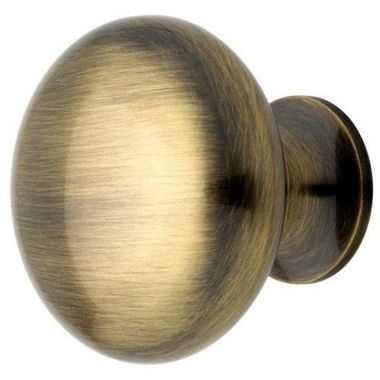 COPPER MOUNTAIN HARDWARE 1 1/4 Inch Round Brass Cabinet Knob (Antique Brass) Finish