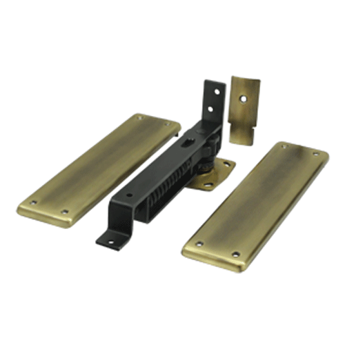 Double Action Solid Brass Spring Hinge (Antique Brass Finish) DELTANA