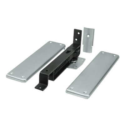 Double Action Solid Brass Spring Hinge (Brushed Chrome Finish)