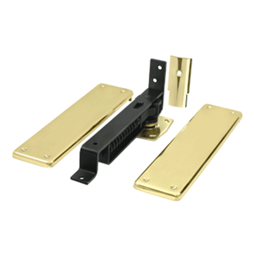 DELTANA Double Action Solid Brass Spring Hinge (Polished Brass Finish)