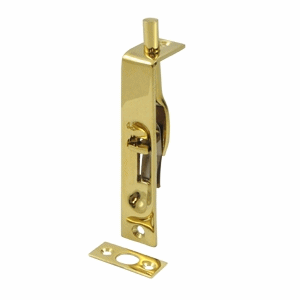 DELTANA Deltana - Solid Brass 4" Heavy Duty Flush Bolt (Polished Brass Finish)