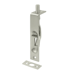 DELTANA Deltana - Solid Brass 4" Heavy Duty Flush Bolt (Brushed Nickel Finish)