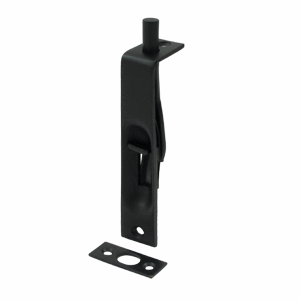 DELTANA Deltana - Solid Brass 4" Heavy Duty Flush Bolt (Flat Black Finish)