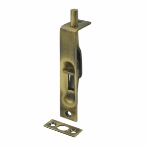 DELTANA Deltana - Solid Brass 4" Heavy Duty Flush Bolt (Antique Brass Finish)