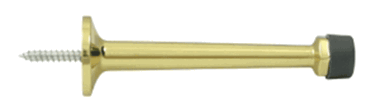 4 Inch Solid Brass Baseboard Door Bumper (Polished Brass Finish)