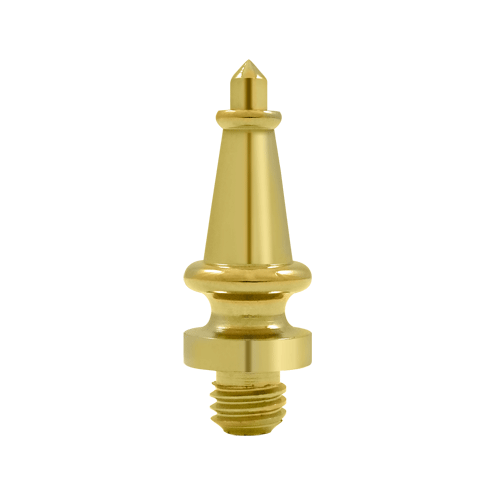 DELTANA 1 3/16 Inch Solid Brass Steeple Tip Door Finial (PVD Finish)