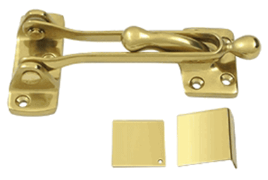 Door Guards Security Solid Brass 5" Door Guard (Polished Brass Finish)
