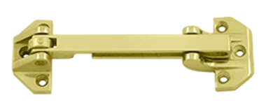 Door Guards, Security, Solid Brass 6 3/4" Door Guard (Polished Brass Finish)