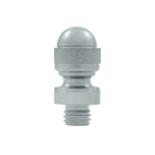 7/8 Inch Solid Brass Acorn Tip Door Finial (Brushed Chrome Finish)
