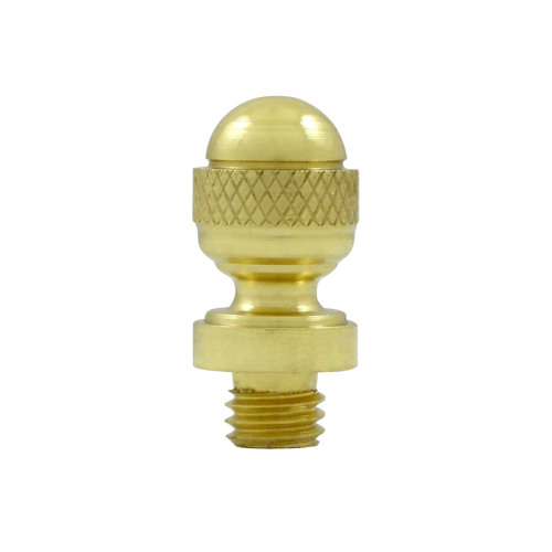 DELTANA 7/8 Inch Solid Brass Acorn Tip Door Finial (Polished Brass Finish)