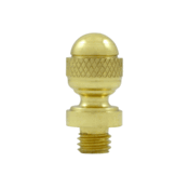 DELTANA 7/8 Inch Solid Brass Acorn Tip Door Finial (Polished Brass Finish)