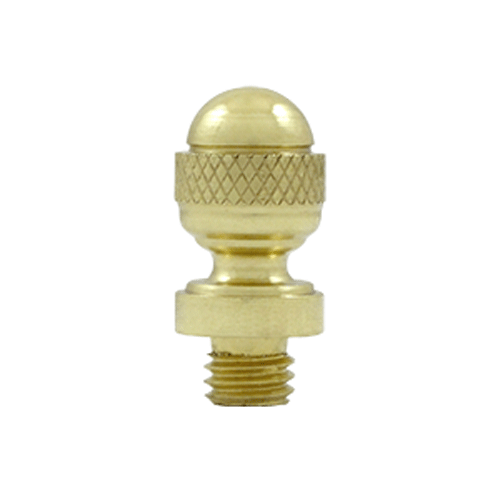 7/8 Inch Solid Brass Acorn Tip Door Finial (Unlacquered Brass Finish) DELTANA