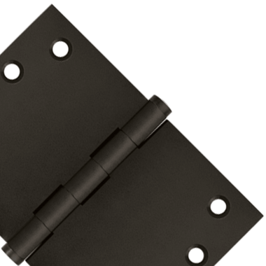 4 Inch X 6 Inch Solid Brass Wide Throw Hinge (Square Corner, Oil Rubbed Bronze Finish)
