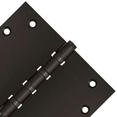 DELTANA 4 1/2 Inch X 6 Inch Solid Brass Wide Throw Hinge (Square Corner, Oil Rubbed Bronze Finish)