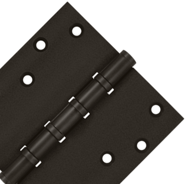 6 Inch X 6 Inch Solid Brass Ball Bearing Square Hinge (Oil Rubbed Bronze Finish)