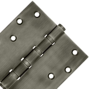 6 Inch X 6 Inch Solid Brass Ball Bearing Square Hinge (Antique Nickel Finish)