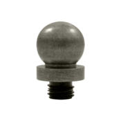 3/4 Inch Solid Brass Ball Tip Door Finial (Antique Nickel Finish)