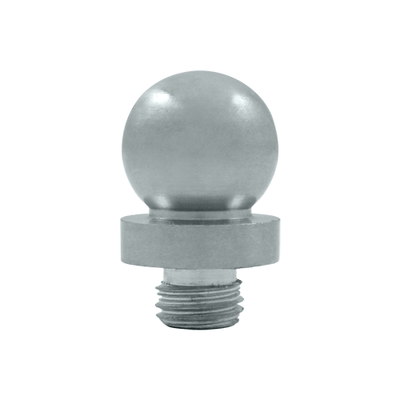 3/4 Inch Solid Brass Ball Tip Door Finial (Brushed Chrome Finish)