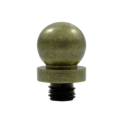3/4 Inch Solid Brass Ball Tip Door Finial (Antique Brass Finish)
