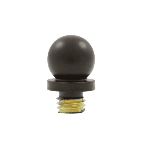 DELTANA 9/16 Inch Solid Brass Ball Tip Door Finial (Oil Rubbed Bronze Finish)