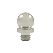 DELTANA 9/16 Inch Solid Brass Ball Tip Door Finial (Polished Nickel Finish)