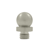 9/16 Inch Solid Brass Ball Tip Door Finial (Brushed Nickel Finish)