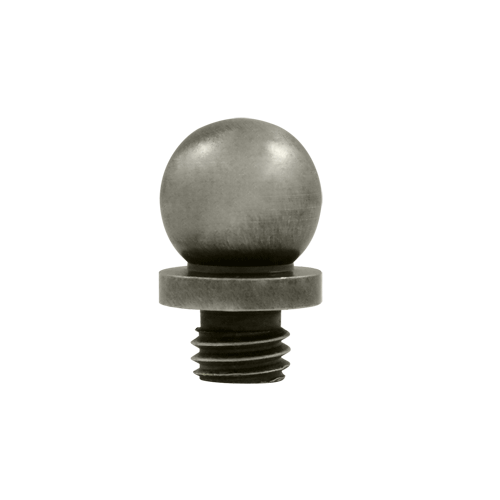 9/16 Inch Solid Brass Ball Tip Door Finial (Antique Nickel Finish)