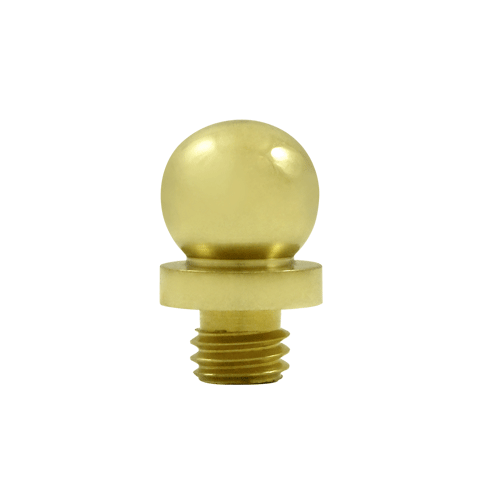 9/16 Inch Solid Brass Ball Tip Door Finial (Polished Brass Finish)