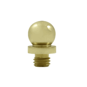 9/16 Inch Solid Brass Ball Tip Door Finial (Unlacquered Brass Finish)