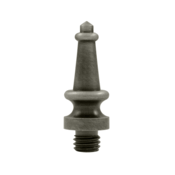 DELTANA 1 3/16 Inch Solid Brass Steeple Tip Door Finial Antique Nickel Finish