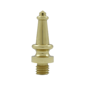 DELTANA 1 3/16 Inch Solid Brass Steeple Tip Door Finial (Unlacquered Brass)